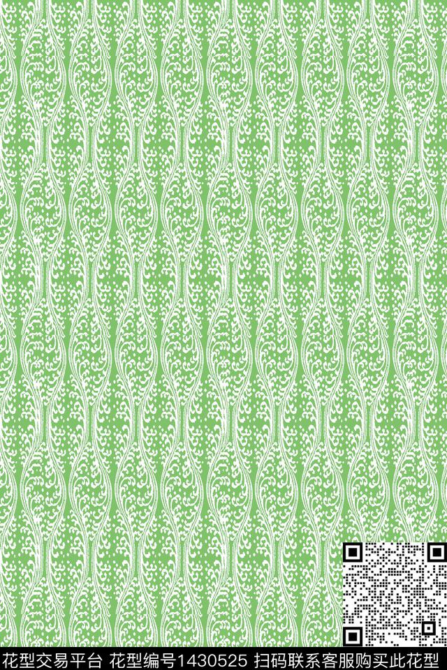 几何格子花卉数码印花华亿平台下载（图片编号: 1430525） - 瓦栏（Walan）