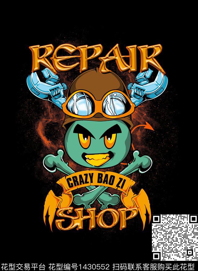 字母定位花扎染华亿平台数码印花华亿平台下载（图片编号: 1430552） - 瓦栏（Walan）