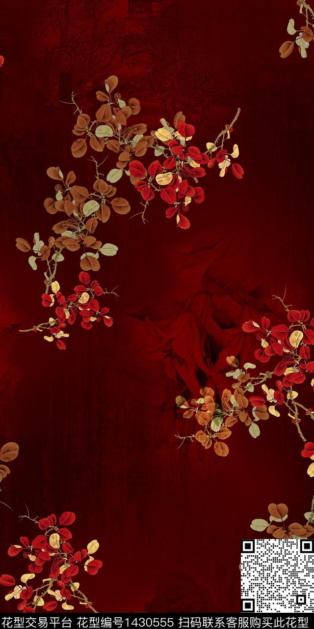 民族风花卉雕印华亿平台数码印花华亿平台下载（图片编号: 1430555） - 瓦栏（Walan）