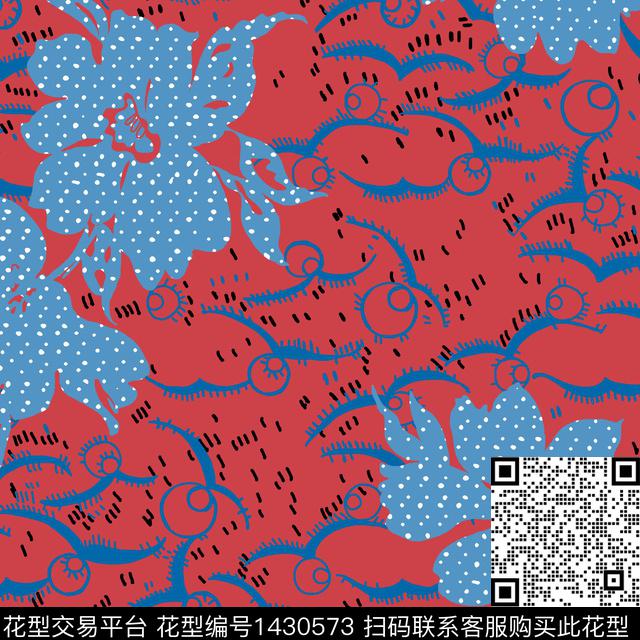 波点手绘女装传统印花华亿平台下载（图片编号: 1430573） - 瓦栏（Walan）