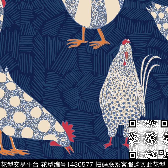 童装卡通线条传统印花华亿平台下载（图片编号: 1430577） - 瓦栏（Walan）