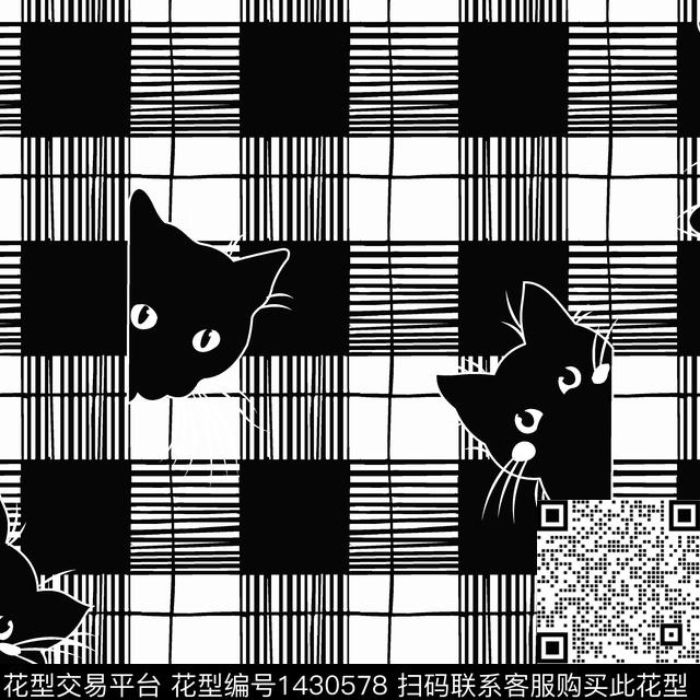 童装卡通线条传统印花华亿平台下载（图片编号: 1430578） - 瓦栏（Walan）