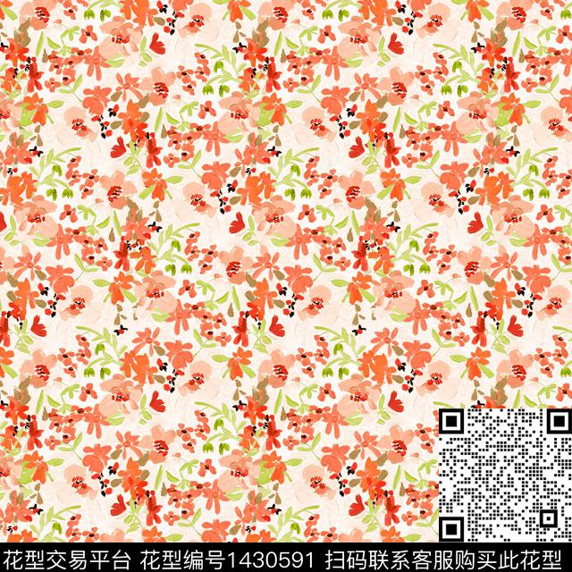小清新小碎花日韩系数码印花华亿平台下载（图片编号: 1430591） - 瓦栏（Walan）