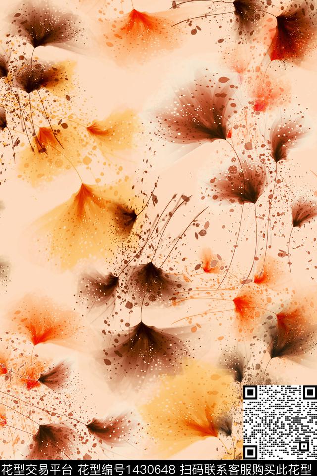 线条肌理抽象数码印花华亿平台下载（图片编号: 1430648） - 瓦栏（Walan）