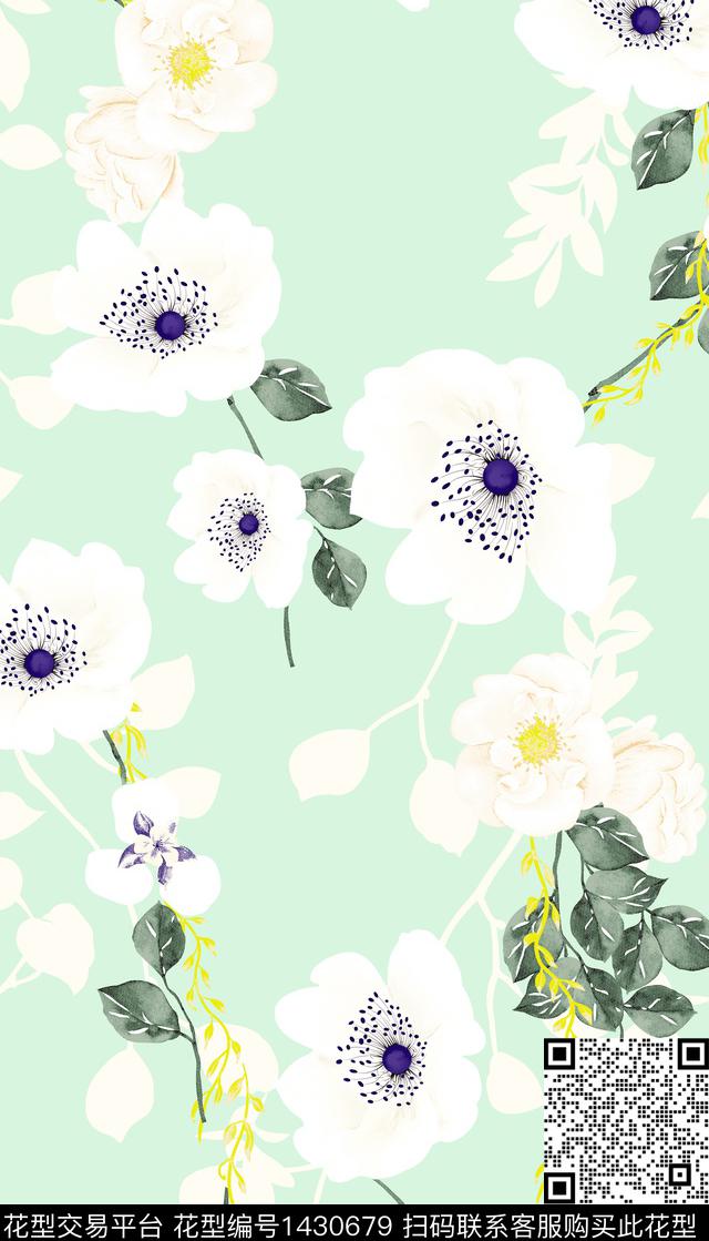 民族花卉花卉淑女数码印花华亿平台下载（图片编号: 1430679） - 瓦栏（Walan）