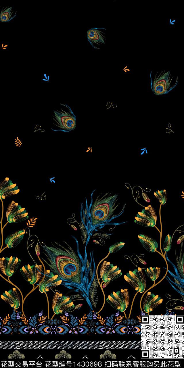 女装民族风定位花数码印花华亿平台下载（图片编号: 1430698） - 瓦栏（Walan）