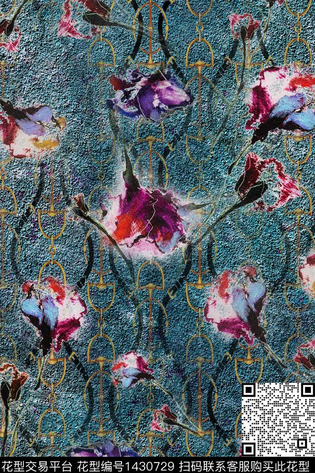 肌理底纹女装数码印花华亿平台下载（图片编号: 1430729） - 瓦栏（Walan）