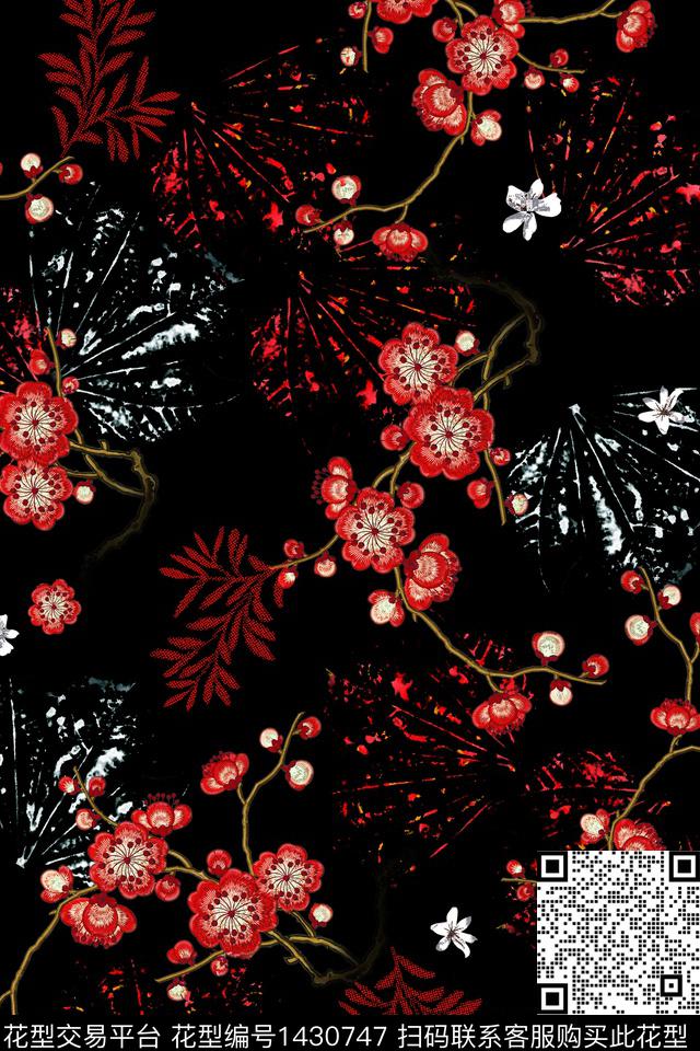 女装花卉中老年数码印花华亿平台下载（图片编号: 1430747） - 瓦栏（Walan）