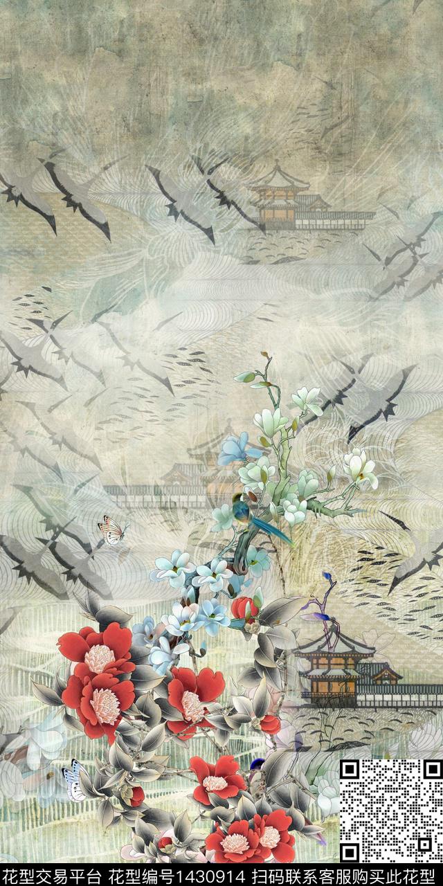 数码华亿平台肌理花卉数码印花华亿平台下载（图片编号: 1430914） - 瓦栏（Walan）