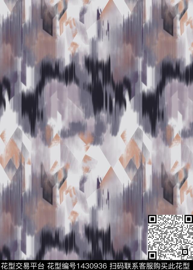 几何迷彩抽象男装数码印花华亿平台下载（图片编号: 1430936） - 瓦栏（Walan）