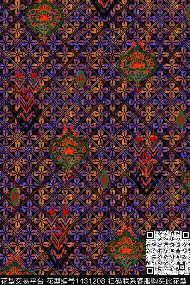 女装民族风中老年数码印花华亿平台下载（图片编号: 1431208） - 瓦栏（Walan）