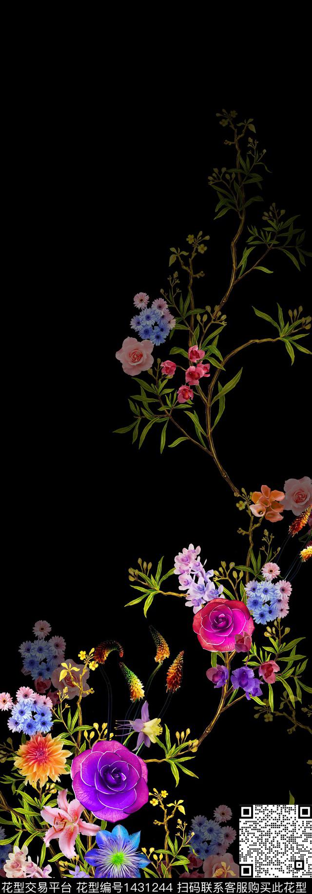 女装花卉中老年数码印花华亿平台下载（图片编号: 1431244） - 瓦栏（Walan）