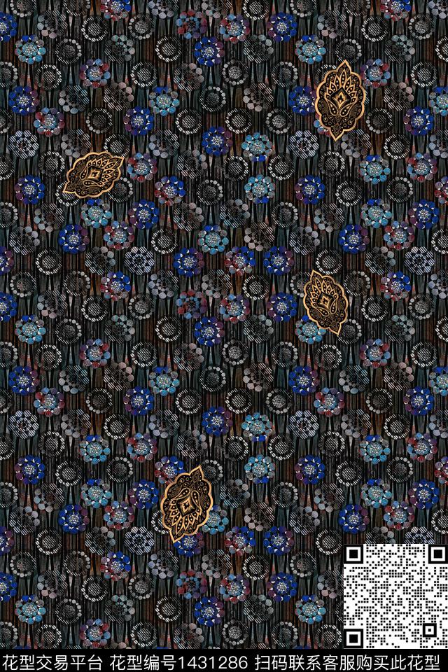 底纹女装中老年数码印花华亿平台下载（图片编号: 1431286） - 瓦栏（Walan）