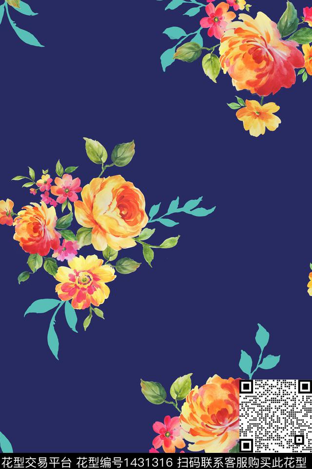 女装花卉中老年数码印花华亿平台下载（图片编号: 1431316） - 瓦栏（Walan）