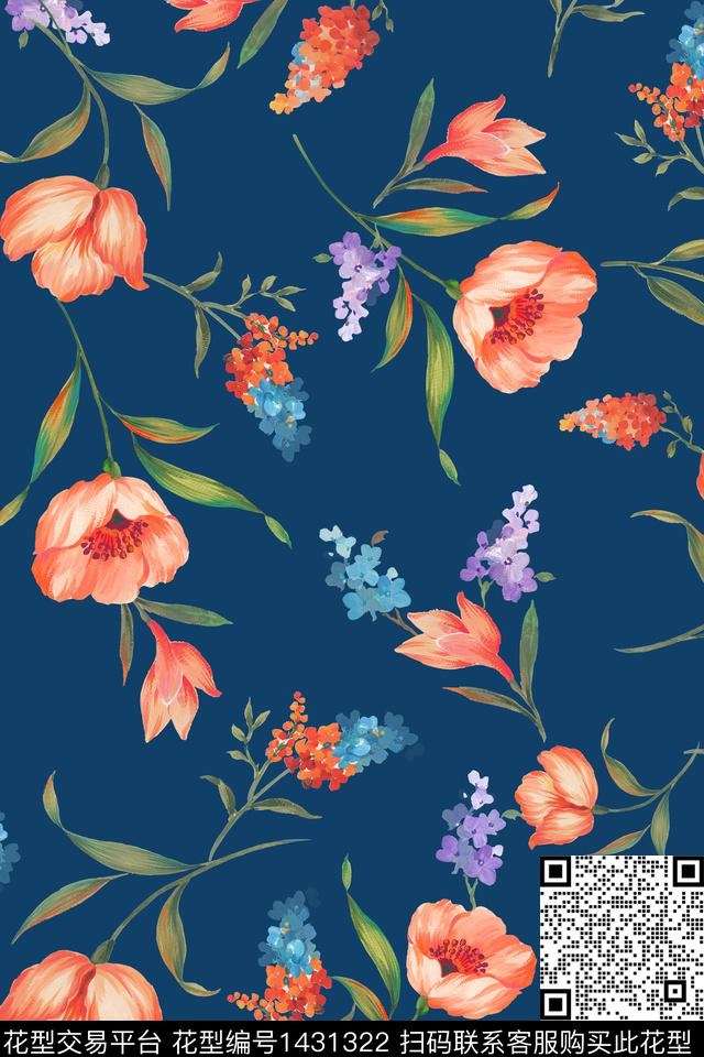 女装花卉中老年数码印花华亿平台下载（图片编号: 1431322） - 瓦栏（Walan）