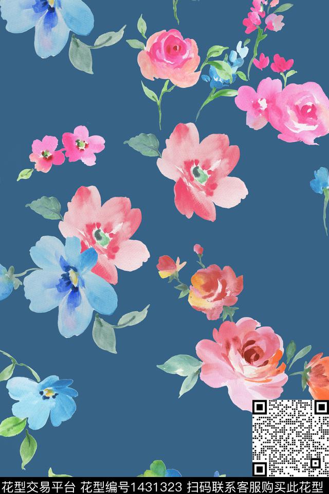 女装花卉中老年数码印花华亿平台下载（图片编号: 1431323） - 瓦栏（Walan）