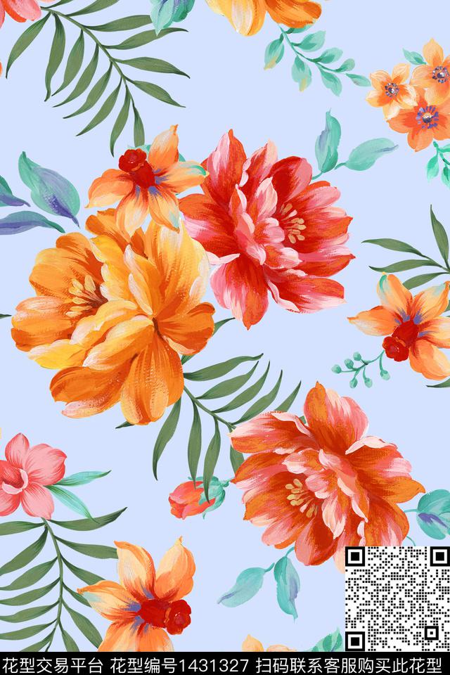 女装花卉中老年数码印花华亿平台下载（图片编号: 1431327） - 瓦栏（Walan）