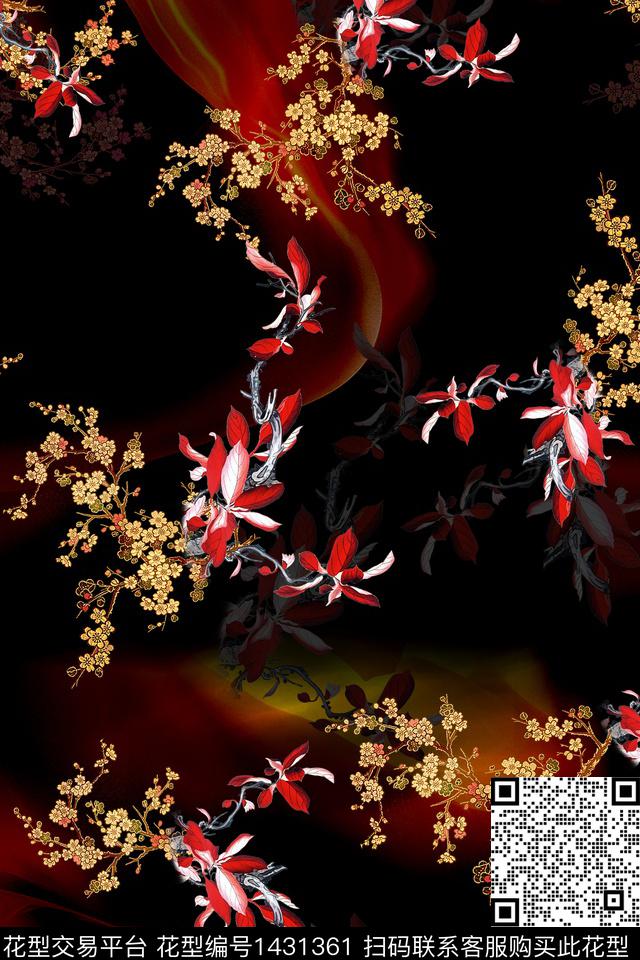 底纹花卉小碎花数码印花华亿平台下载（图片编号: 1431361） - 瓦栏（Walan）
