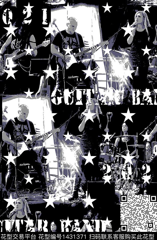 字母照片人物传统印花华亿平台下载（图片编号: 1431371） - 瓦栏（Walan）