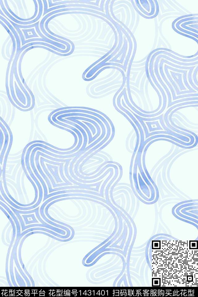 几何男装大牌风传统印花华亿平台下载（图片编号: 1431401） - 瓦栏（Walan）