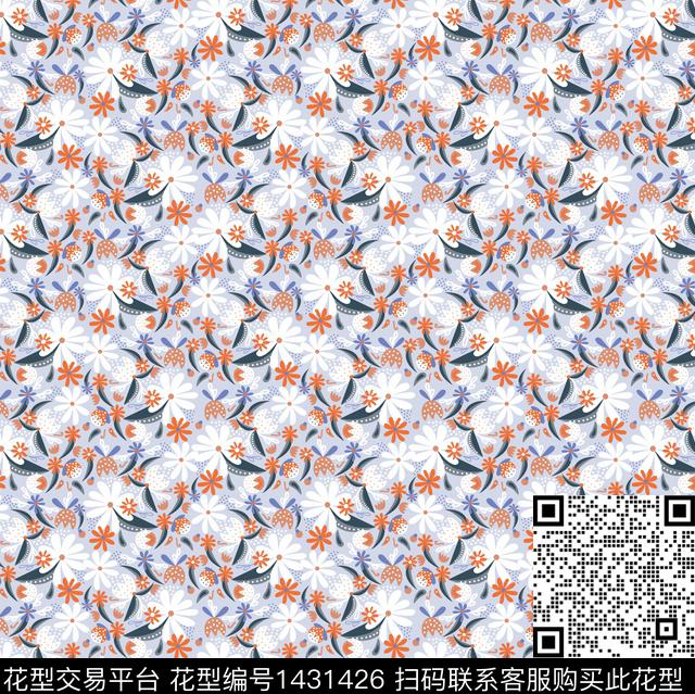 小清新小碎花2022数码印花华亿平台下载（图片编号: 1431426） - 瓦栏（Walan）