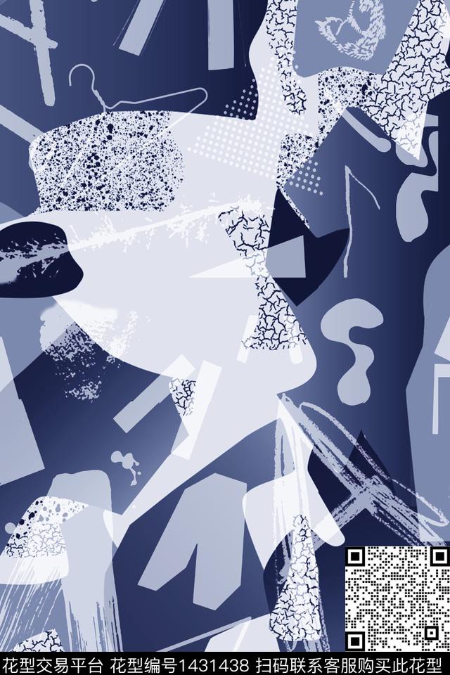 几何男装大牌风传统印花华亿平台下载（图片编号: 1431438） - 瓦栏（Walan）