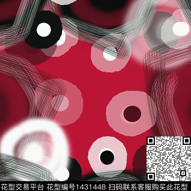 几何抽象混合拼接数码印花华亿平台下载（图片编号: 1431448） - 瓦栏（Walan）