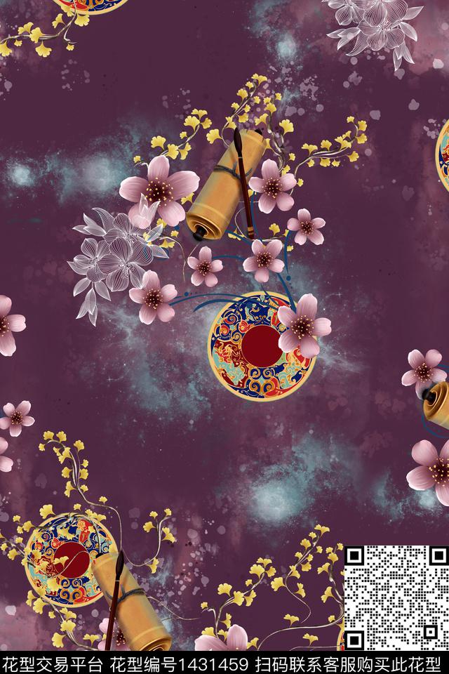 连衣裙女装花卉传统印花华亿平台下载（图片编号: 1431459） - 瓦栏（Walan）