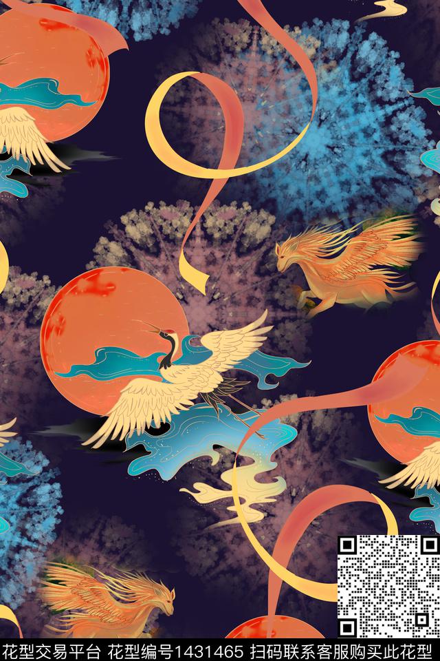 连衣裙女装花卉传统印花华亿平台下载（图片编号: 1431465） - 瓦栏（Walan）