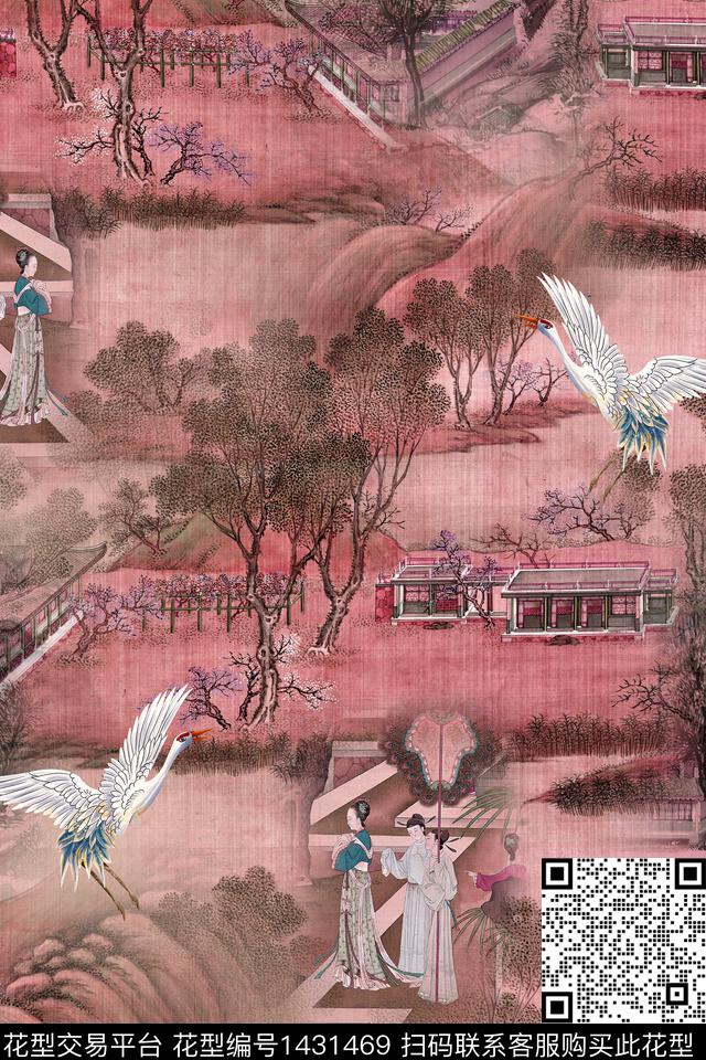 连衣裙女装花卉传统印花华亿平台下载（图片编号: 1431469） - 瓦栏（Walan）