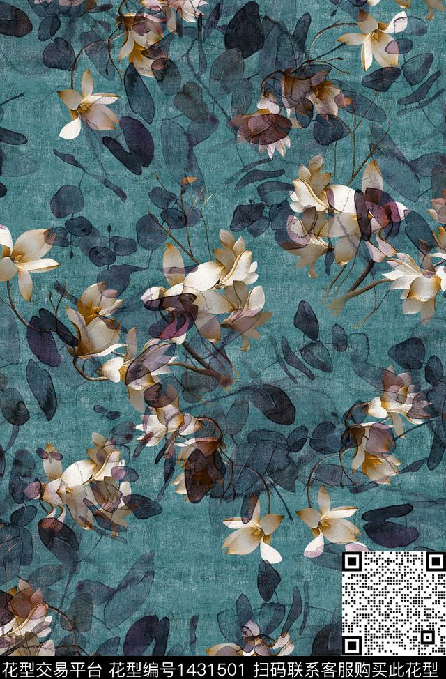 香云纱中老年中国风数码印花华亿平台下载（图片编号: 1431501） - 瓦栏（Walan）