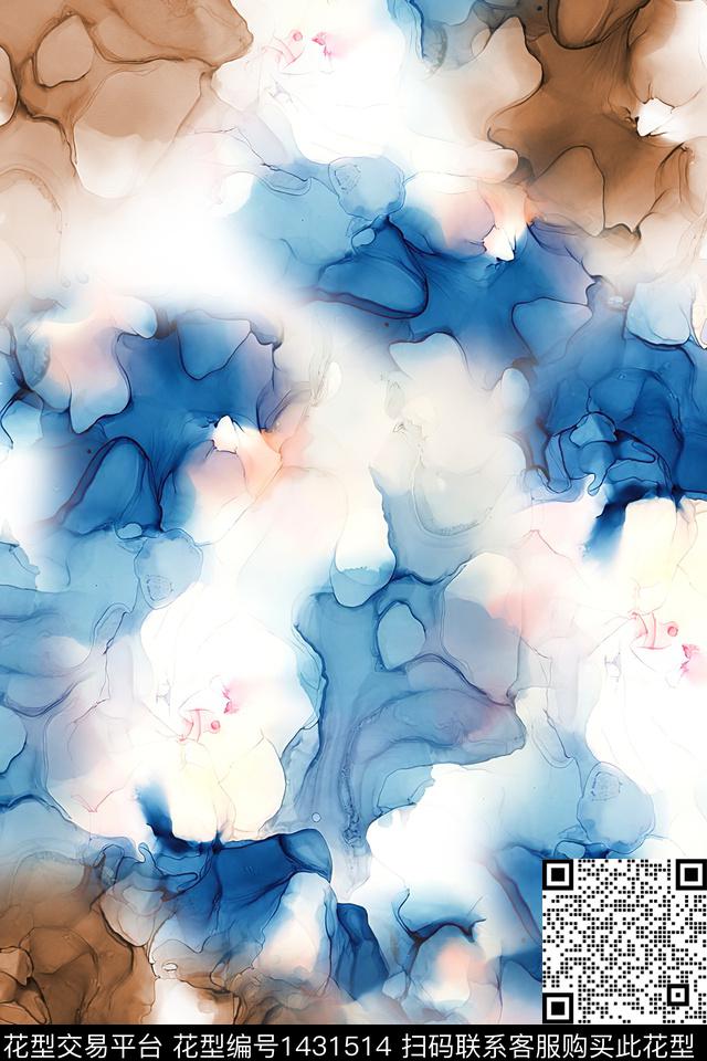 炫彩肌理水彩数码印花华亿平台下载（图片编号: 1431514） - 瓦栏（Walan）