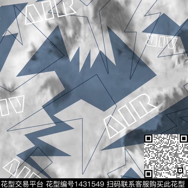 字母几何男装传统印花华亿平台下载（图片编号: 1431549） - 瓦栏（Walan）