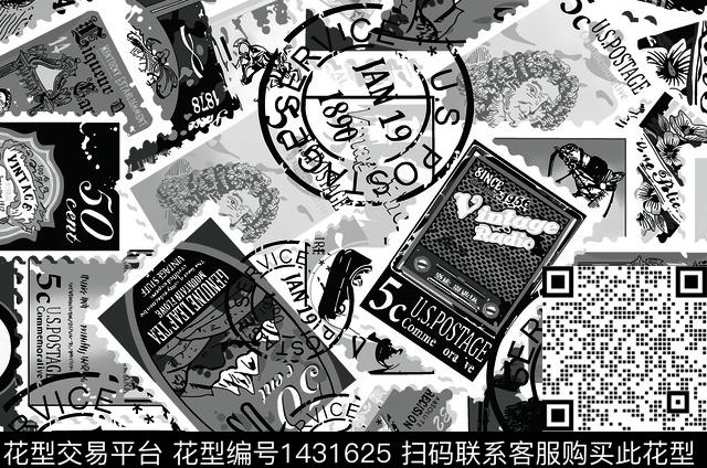 几何格子大牌风数码印花华亿平台下载（图片编号: 1431625） - 瓦栏（Walan）