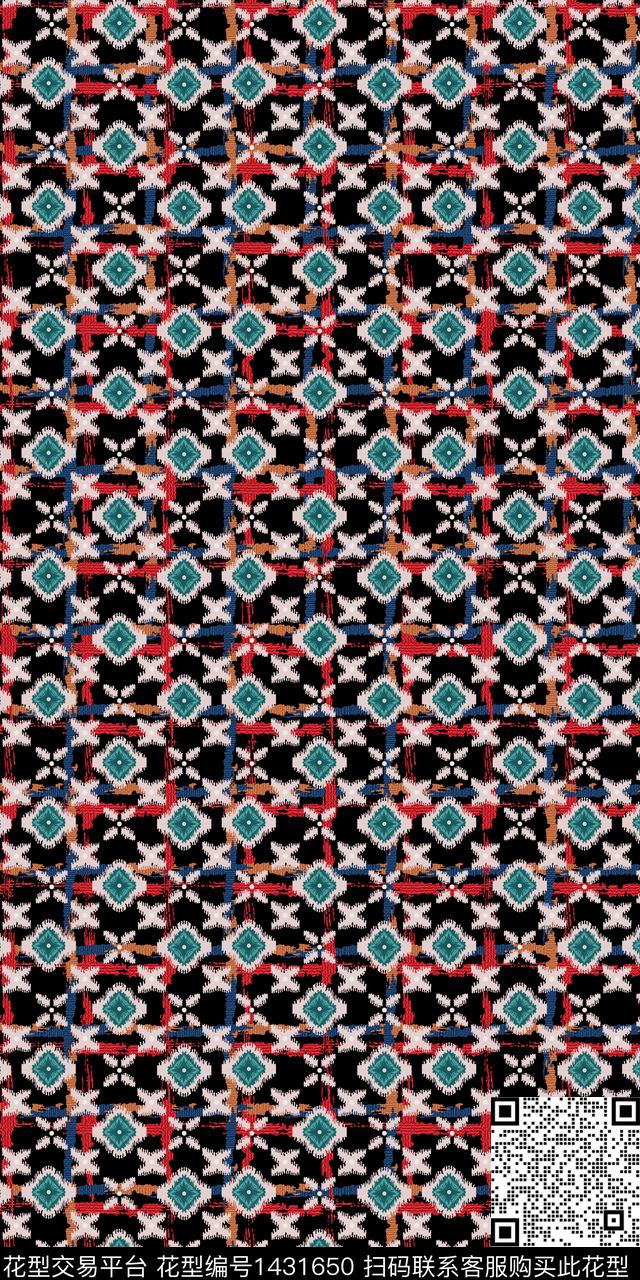 几何抽象雕印华亿平台数码印花华亿平台下载（图片编号: 1431650） - 瓦栏（Walan）