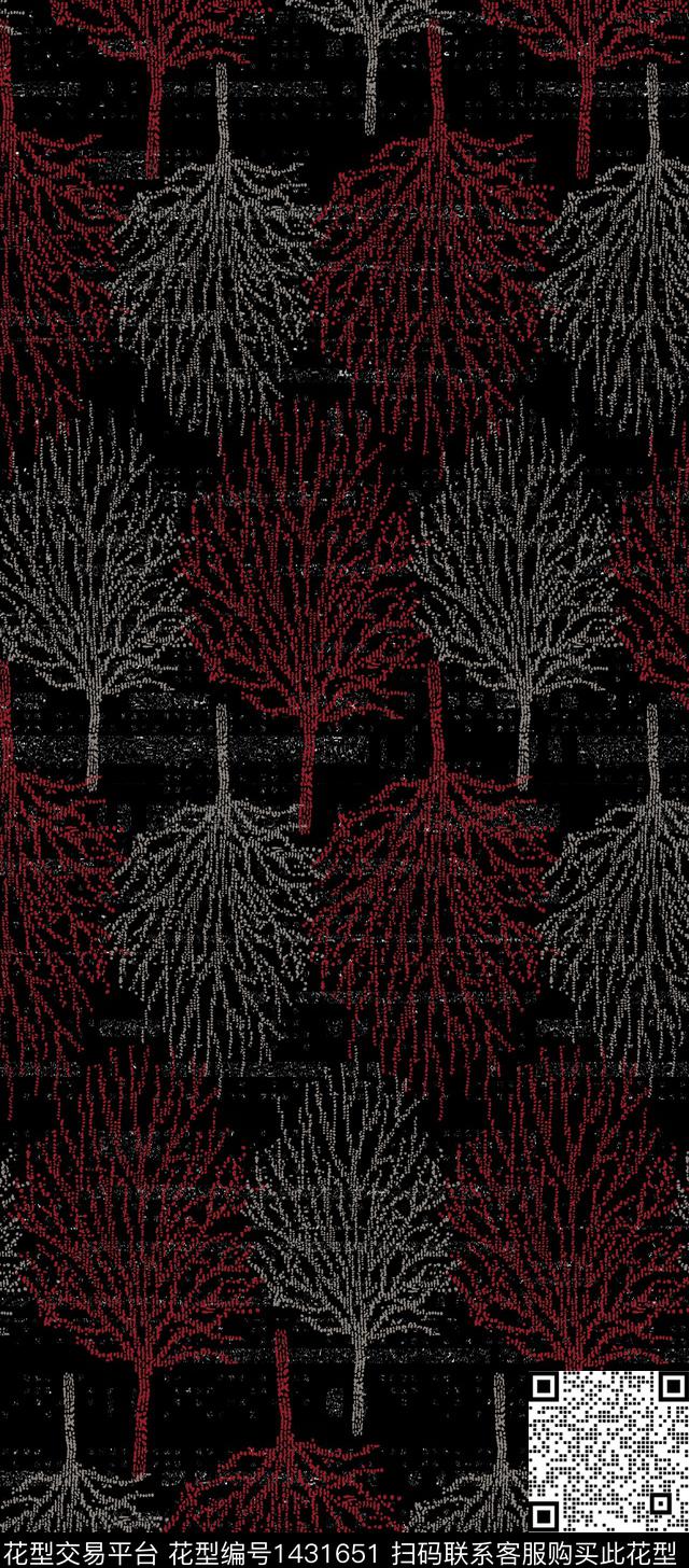 纹理抽象树数码印花华亿平台下载（图片编号: 1431651） - 瓦栏（Walan）