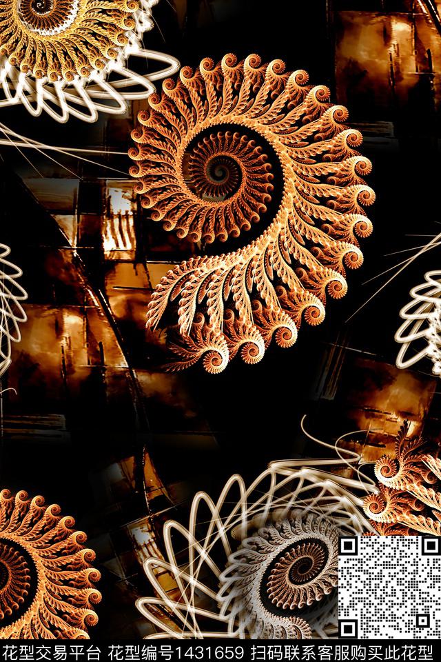 大牌风抽象雕印华亿平台数码印花华亿平台下载（图片编号: 1431659） - 瓦栏（Walan）