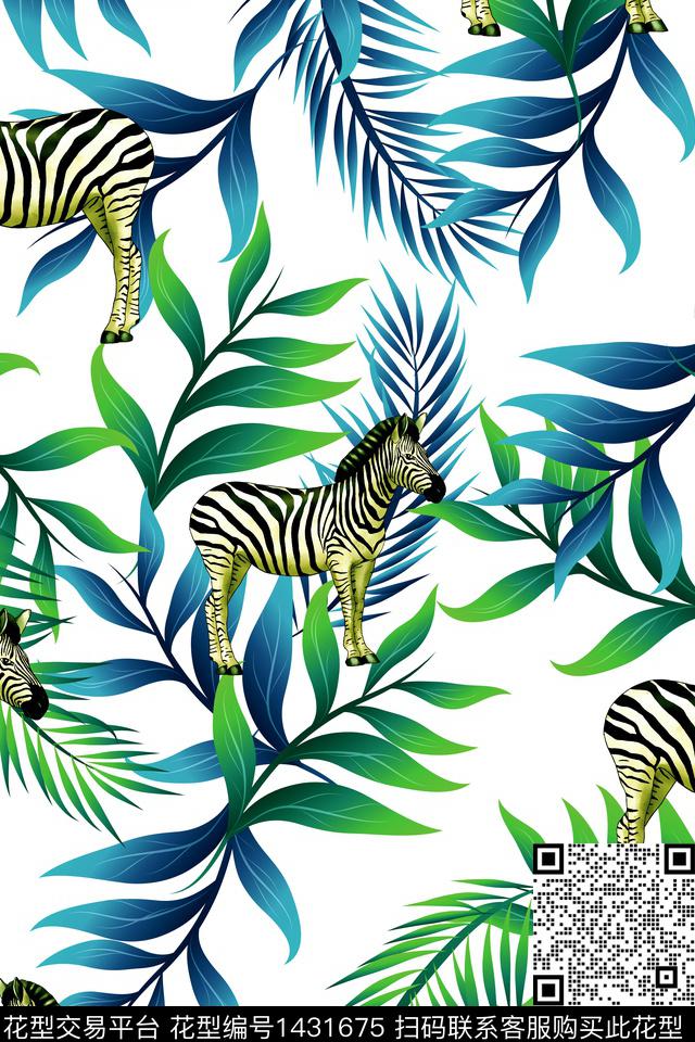 数码华亿平台斑马满版散花数码印花华亿平台下载（图片编号: 1431675） - 瓦栏（Walan）