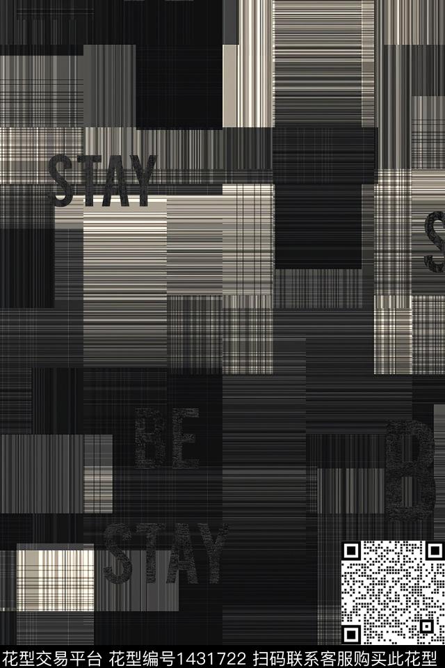 字母男装满版花格子数码印花华亿平台下载（图片编号: 1431722） - 瓦栏（Walan）