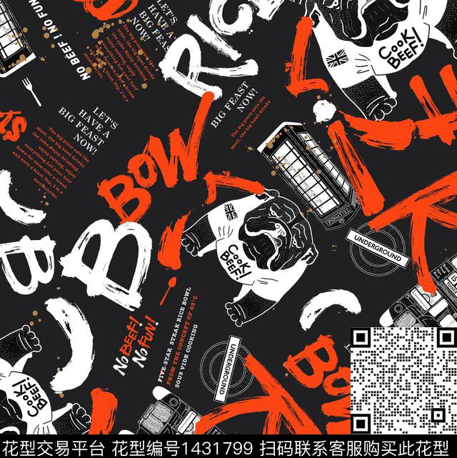 字母海报油画华亿平台数码印花华亿平台下载（图片编号: 1431799） - 瓦栏（Walan）