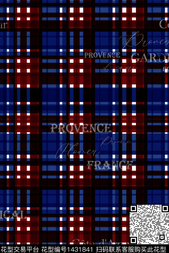 字母格子肌理数码印花华亿平台下载（图片编号: 1431841） - 瓦栏（Walan）