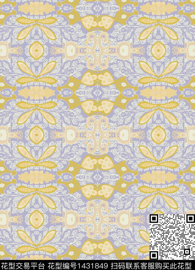 女装民族风花卉传统印花华亿平台下载（图片编号: 1431849） - 瓦栏（Walan）
