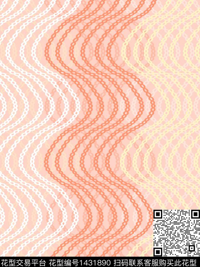 几何女装花卉数码印花华亿平台下载（图片编号: 1431890） - 瓦栏（Walan）