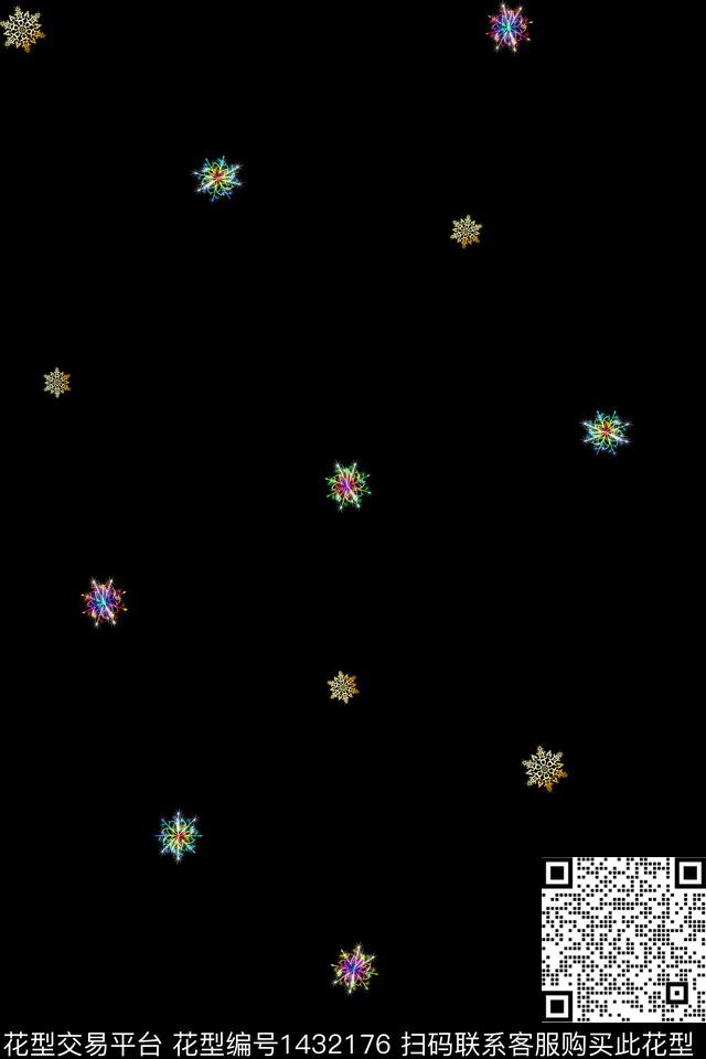 雪花男装小元素数码印花华亿平台下载（图片编号: 1432176） - 瓦栏（Walan）