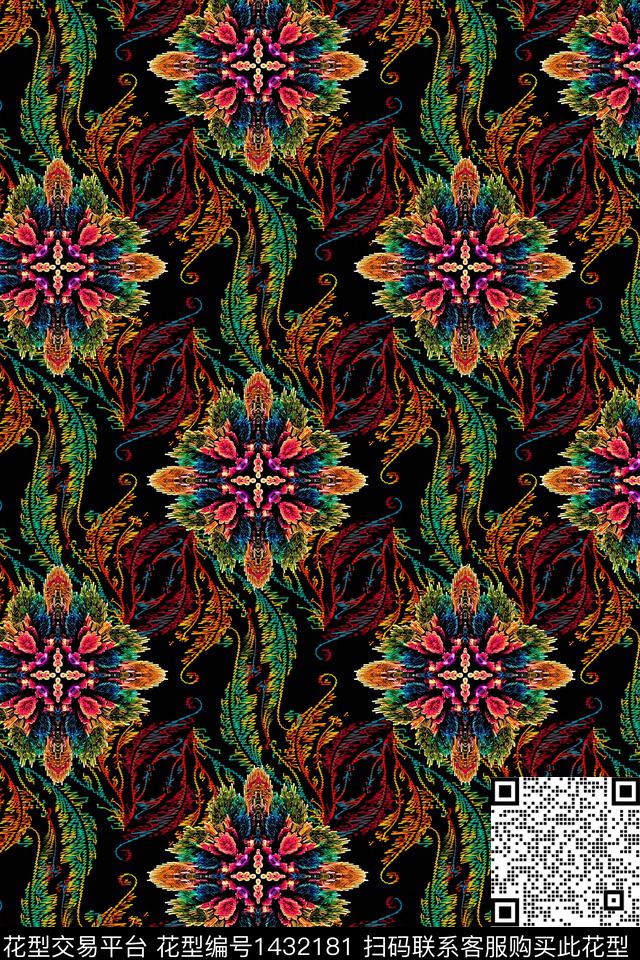 女装民族风中老年数码印花华亿平台下载（图片编号: 1432181） - 瓦栏（Walan）