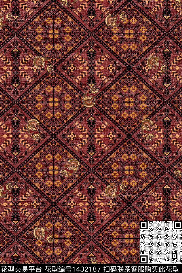 女装民族风中老年数码印花华亿平台下载（图片编号: 1432187） - 瓦栏（Walan）