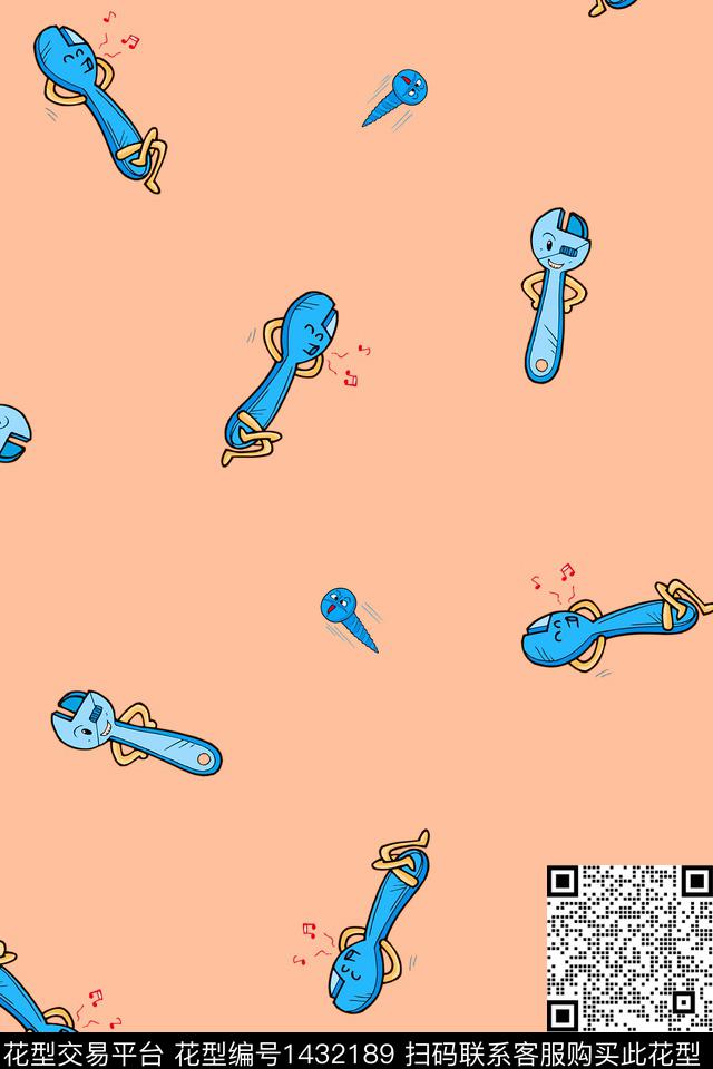 可爱卡通小童传统印花华亿平台下载（图片编号: 1432189） - 瓦栏（Walan）