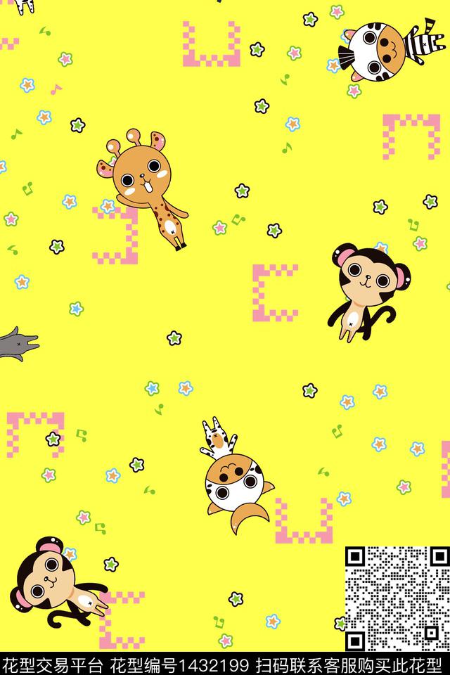 可爱卡通小童传统印花华亿平台下载（图片编号: 1432199） - 瓦栏（Walan）