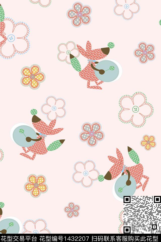 可爱卡通小童传统印花华亿平台下载（图片编号: 1432207） - 瓦栏（Walan）