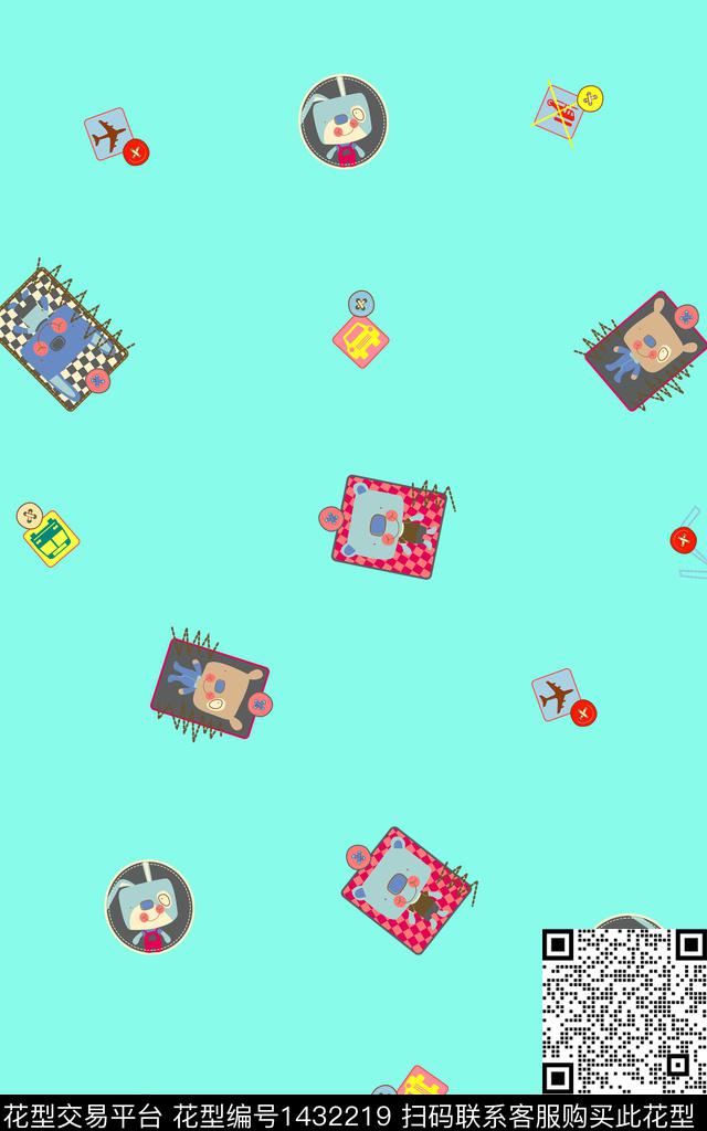 可爱卡通小童传统印花华亿平台下载（图片编号: 1432219） - 瓦栏（Walan）